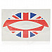 YG-1 Fashionable the Union Jack Pattern Temporary Lip Tattoos Stickers - Red + Blue + White