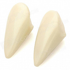 6341 Adult Scary Full Classic Vampire Corpse Dentures Fangs 2-Teeth for Halloween - White