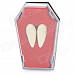 6341 Adult Scary Full Classic Vampire Corpse Dentures Fangs 2-Teeth for Halloween - White