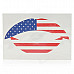 MG-1 Fashionable American Flag Pattern Temporary Lip Tattoos Stickers - Red + Blue + White