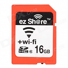 ez Share Wireless Transmission Wi-Fi SDHC Memory Card - Red (16GB / Class 10)