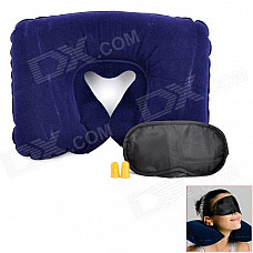 3-in-1 Air Inflatable Cushion + Eye-shade + Anti-Noise Earplug Set