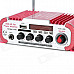 HY-600 1.8" LCD 30W Hi-Fi Amplifier MP3 Player w/ SD / USB for Car / Motorcycle - Red + Silver