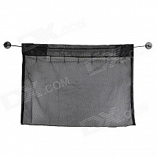 CL-2208 Nylon Mesh Cloth Car Curtain with Suction Cup - Black