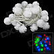 3W 30-LED Snowball Style Christmas Decorative RGB String Light (220V / 2-Round-Pin Plug)