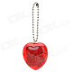 Delicate Heart Shaped Music Box with Keychain - Red