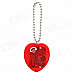 Delicate Heart Shaped Music Box with Keychain - Red