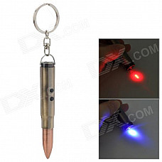 3-in-1 Bullet Style Keychain w/ Ballpoint Pen + Red Laser + Money Detector Light - Copper