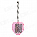 Mini Love Heart Style Wind-Up Mechanical Music Box w/ Keychain - Pink