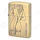 EARTH Sexy Back Pattern Zinc Alloy Fuel Lighter - Golden