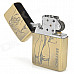 EARTH Sexy Back Pattern Zinc Alloy Fuel Lighter - Golden