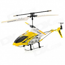 Rechargeable 3.5-CH IR Remote Controlled R/C Helicopter with Gyro - Yellow + Black + Silver