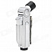 Multi-in-One Windproof Butane Jet Lighter w/ Knife / Scissors / Nail File & Opener - Silver