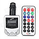 1.1" LCD Car MP3 Player FM Transmitter with Remote Controller - Silver + Black (12~24V)