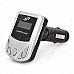 1.1" LCD Car MP3 Player FM Transmitter with Remote Controller - Silver + Black (12~24V)
