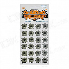 Special Decorative 24-Bullet Hole Style Car Sticker - Grey