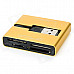 FB FB-660 USB 2.0 CF / SD / MS / M2 / XD / TF / Mini SD Card Reader - Golden