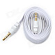 Flat 3.5mm Male to Male Audio Cable - White (105cm)