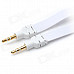 Flat 3.5mm Male to Male Audio Cable - White (105cm)