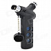 1300'C Windproof Adjustable Dual Flame Butane Jet Torch Lighter with Mount Base - Black