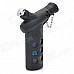 1300'C Windproof Adjustable Dual Flame Butane Jet Torch Lighter with Mount Base - Black