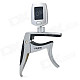 FZONE FCT-80 Universal 1.1'' LCD Aluminum Tuner / Capo - Silver (1 x CR2032)