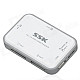 SSK SCRM056 USB 3.0 5Gbps High-Speed Multifunctional Card Reader - White + Silver Grey (Max 64GB)