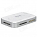 SSK SCRM056 USB 3.0 5Gbps High-Speed Multifunctional Card Reader - White + Silver Grey (Max 64GB)