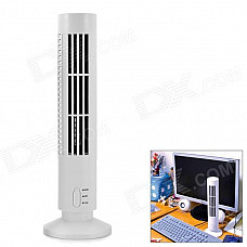 Stylish Slim Vertical USB Power Cooling Fan 2-Mode - White