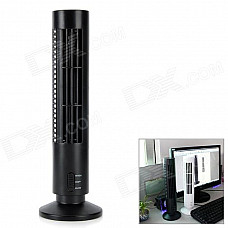 Stylish Slim Vertical USB Power Cooling Fan 2-Mode - Black