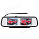 RV-436 4.3" TFT LCD Dual Display Car Vehicle Rearview Mirror Monitor - Black