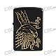 Gold Eagle Oil Lighter with Protective Wooden Case