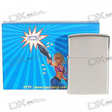 Glossy Oil Lighter with Protective Steel Case