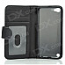 Protective Flip-Open PU Leather Case for Ipod Touch 5 - Black