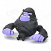 PVC Angry Chimpanzee Display Doll Toy - Black + Purple