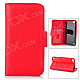Protective Flip-Open PU Leather Case for Ipod Touch 5 - Red