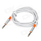 PowerSync 35-ERMM19 3.5mm Male to Male Audio Transmission Cable - White (100cm)
