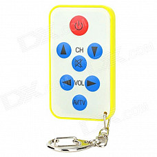 JKT002 Mini Universal Remote Control for TV Set - Greyish White + Yellow (1 x 2032)