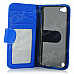 Stylish Protective Flip-Open PU Leather Case w/ Card Holder for Ipod Touch 5 - Blue