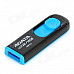 ADATA UV128/16GB Push-out USB 3.0 High-Speed Flash Disk Device - Black + Blue (16GB)