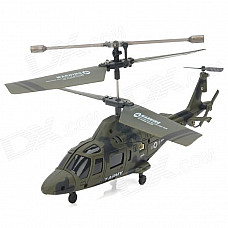 Udi U801A Rechargeable 3.5-CH IR Remote Controlled R/C Helicopter with Gyro - Army Green