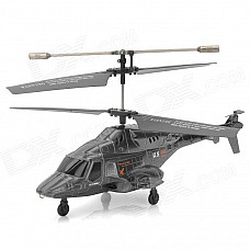 Udi U810 Rechargeable 3.5-CH IR Remote Controlled Projectile R/C Helicopter with Gyro - Silver Grey