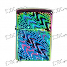 Glossy Oil Lighter with Protective Steel Case