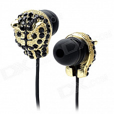 KS-S006 Cat Style Fashionable In-Ear Earphones - Black + Yellow (3.5mm Plug / 119cm)