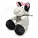 Cute Plush Cow Doll Toy with Scarf / Suction Cup - Black + White