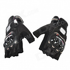 PRO-BIKER MCS-04 Motorcycle Racing Half-Finger Protective Gloves - Black (Size L / Pair)