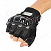 PRO-BIKER MCS-04 Motorcycle Racing Half-Finger Protective Gloves - Black (Size L / Pair)