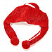 Soft Warm Plush Cartoon Santa Claus Hat Cap for Christmas - Red + White