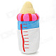 Milk Bottle Style Plush + PP Cotton Throw Pillow - Multicolored