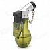 Vans Style Windproof Butane Gas Lighter - Silver + Black + Green